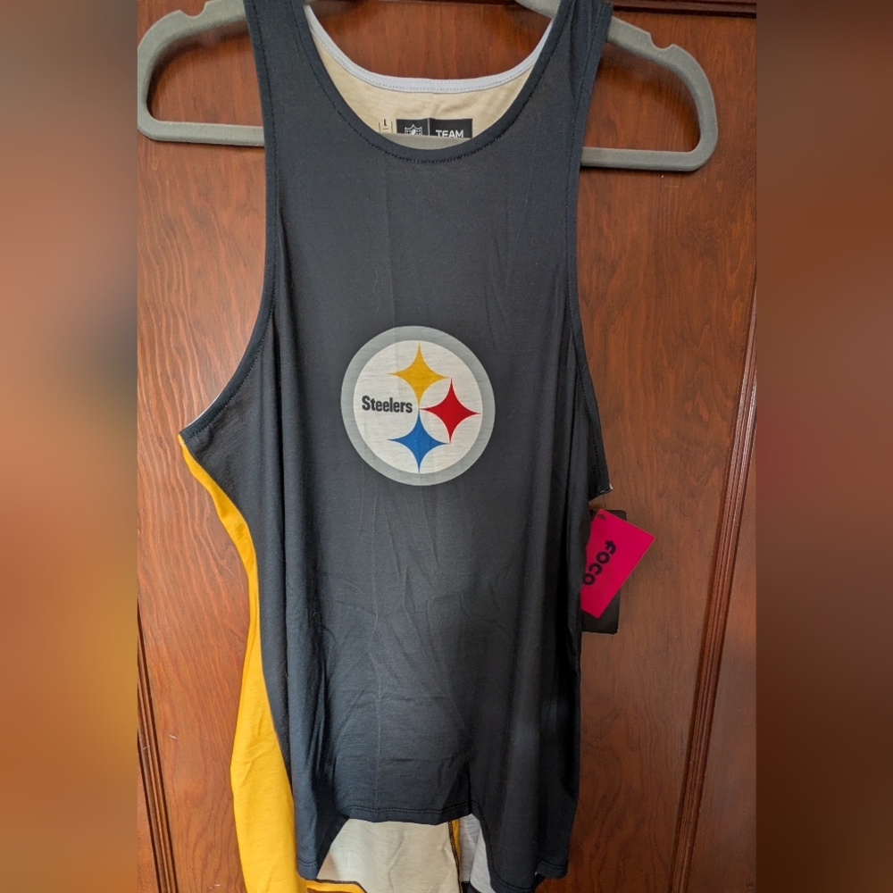 NFL Steelers Black and Gold Tank Top